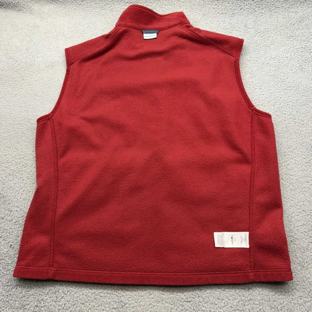 Columbia WM6747‎ Mens Size XXL Red Cathedral Peak II Full-Zip Fleece Vest